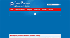 Desktop Screenshot of preetbuttons.co.in